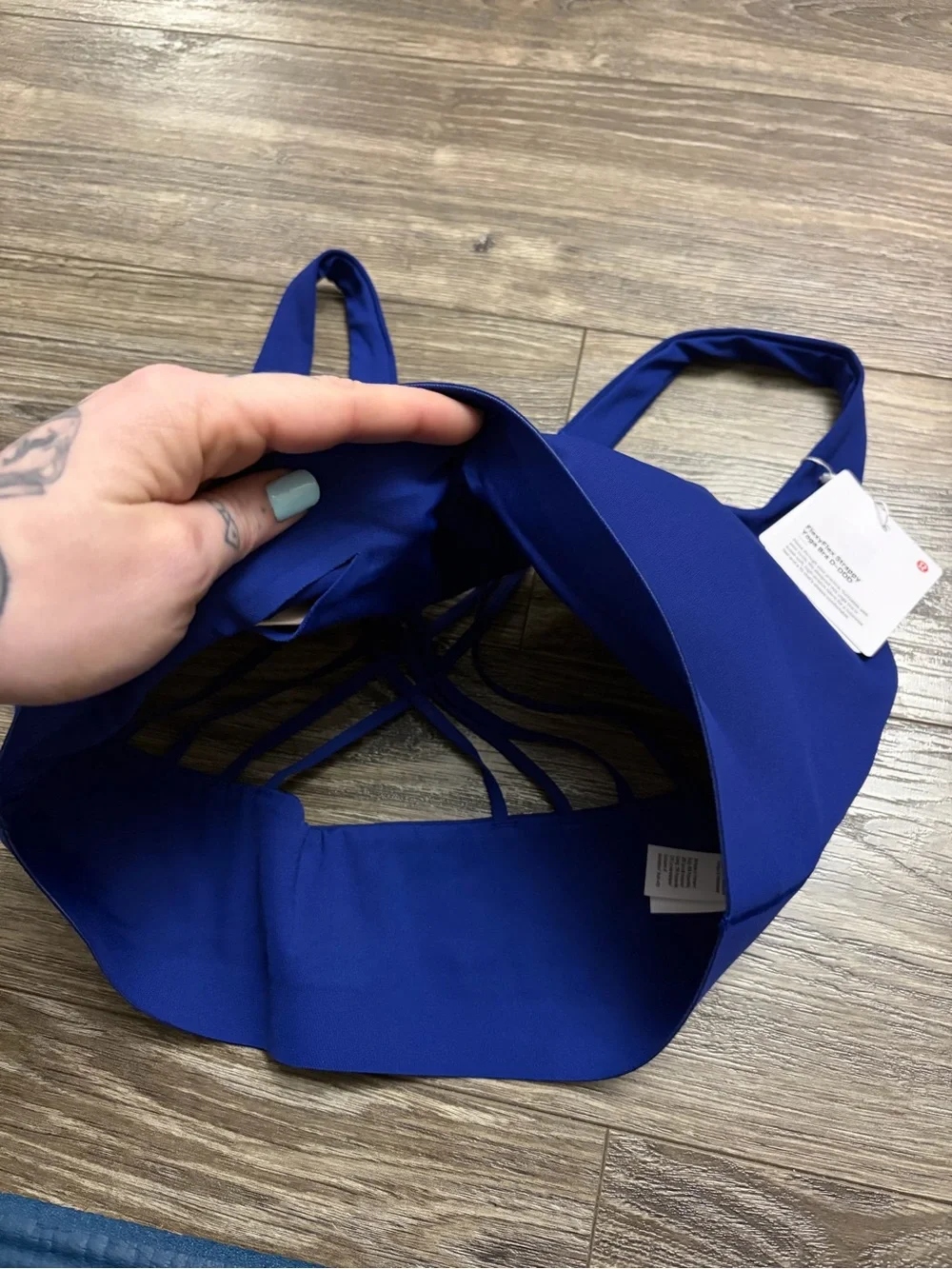 NWT Lululemon FlexyFlex Yoga Bra *Light Support, D-DDD Cups (Deep Sea Blue) L/XL
